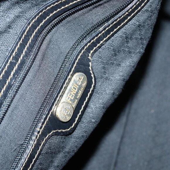 FENDI Zucca Canvas Boston Bag PVC Black Brown gold Auth 142675 - Picture 13 of 16